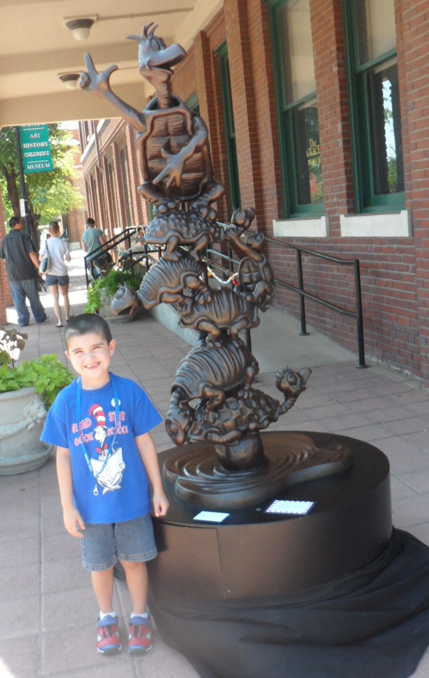 This is the first statue we took a picture with…Yertle the Turtle by the Grace Museum.