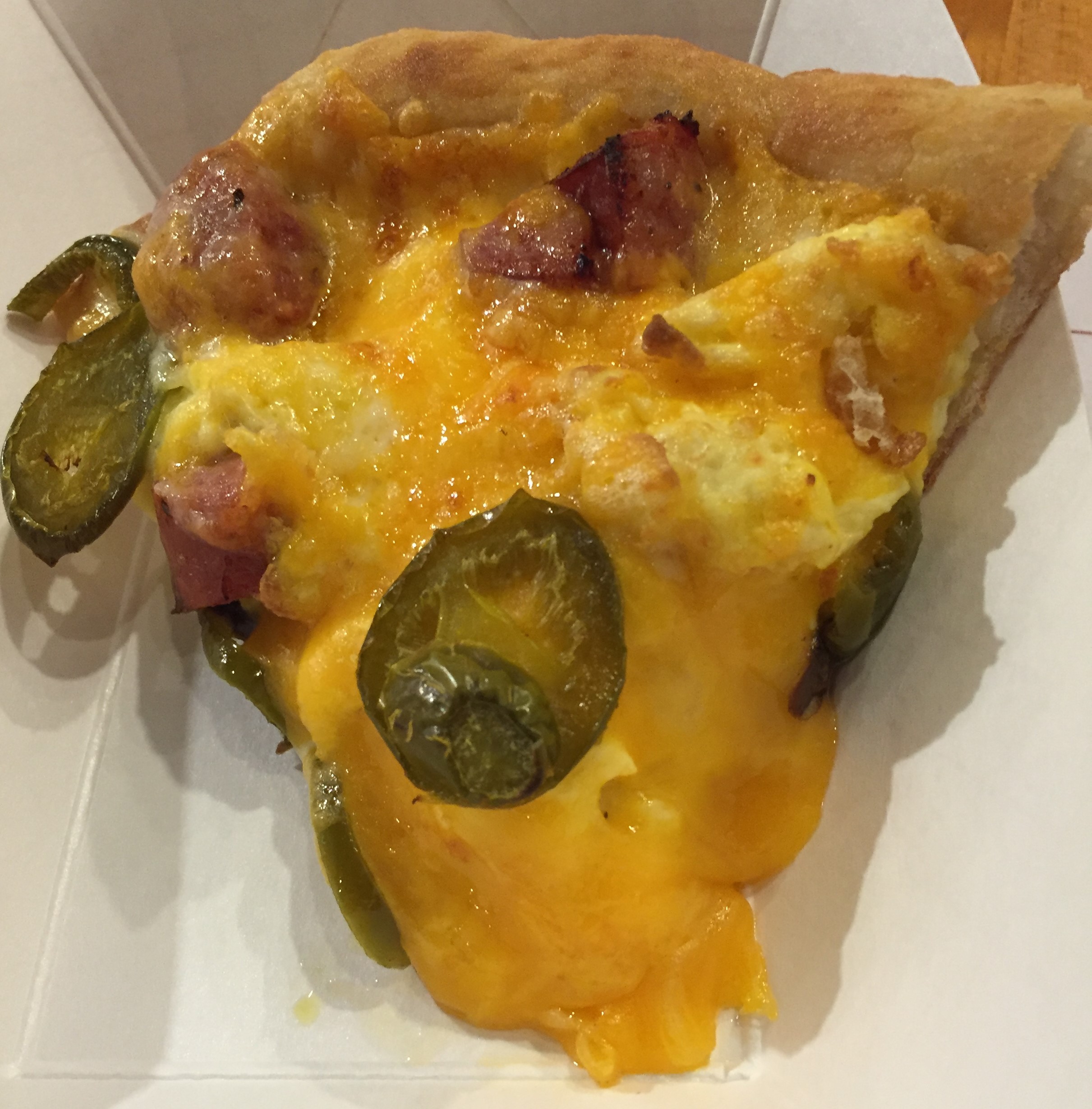 The next was the San Antonian. This one has sausage, eggs, jalapenos, and cheese. They only gave this one to the adults. I liked this one as well but the Green Eggs and Ham was my favorite.
